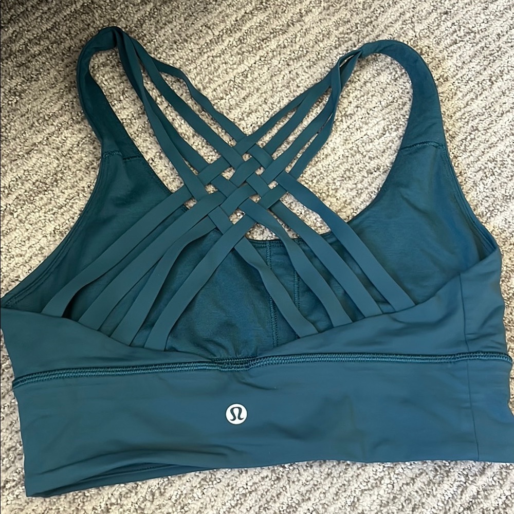 lululemon free to be moved Bermuda Teal Sports Bra - Picture 3 of 5